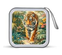 Tiger Walking The Jungle - Custodia portatile per CD e DVD