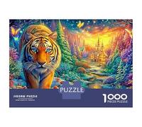 Tiger Walking Toward A Glowing Castle Puzzle Da 1000 Pezzi The Forest King Perfetto Regalo Per Ragazzi, Ragazze, Uomini E Donne 38x26cm/1000pcs