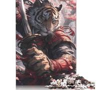 Tiger Warrior Jigsaw Puzzle Impossible 1000Pcs Decorazione Per La Casa. Giochi Rilassamento E Intelligence Per Adulti E Ragazzi Da 14 Anni 1000pcs (38x26cm)