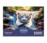 Tiger Water Fall 1000 Pezzi Puzzle Classico Vivid Wild Majesty Set Puzzle Cartone Spesso - Ragazzi 12-18 Anni, Allenamento Logico, Ottimo Regalo Per Gli Amanti Dei Puzzle 52x38cm/1000pcs