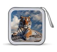 Tiger Wildlife Animal CD Case Holder Portable 40 Capacità DVD Wallet Storage Organizer per Auto Viaggi, Stile:, Taglia unica