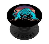 Tiger Wildlife Print Roaring PopSockets PopGrip Adesivo