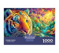 Tiger with A Bird on Its Head Puzzle Da 1000 Pezzi The Forest King Cartone Riciclato, Gioco Di Ingegno 38x26cm/1000pcs