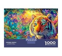 Tiger with A DNA Helix in Forest Puzzle Da 1000 Pezzi The Forest King Perfetto Regalo Di Compleanno Per Bambini E Adulti 52x38cm/1000pcs