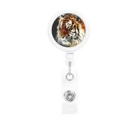 Tiger3 - Porta badge retrattile con clip e portachiavi, per badge, per ufficio, dottore, infermiere