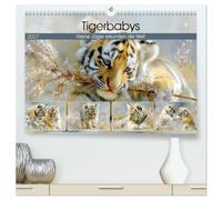 Tigerbabys. Kleine Jäger erkunden die Welt (hochwertiger Premium Wandkalender 2027 DIN A2 quer), Kunstdruck in Hochglanz: Liebevolle Illustrationen ... Entdeckungsreisen durch eine sanfte Naturwelt