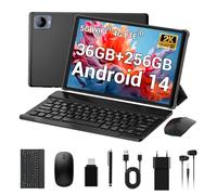 TIGERFU Tablet 10,4 Pollici Android 14.0, 4G LTE+5G WiFi, 36GB RAM+256GB ROM (2TB TF), Octa-Core Processor, 1920*1200, 8000mAh, 13MP+8MP, BT5.0, FHD,Tablet in offerta con Tastiera丨Mouse丨Penna - Grigio