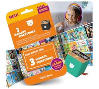 tigermedia Ticket tigertones 3 Mesi | Streaming per tigerbox Touch | Oltre 20.000 audiolibri e audiolibri | Musica per Bambini 5 Profili | Bibi & Tina | Peppa Pig | Divertimento d'udito Gratuito |