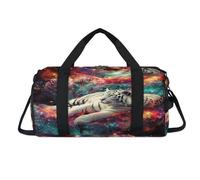 Tigers Galaxy Sport Borsone con scomparto per scarpe da viaggio e palestra, organizer per bagagli per donne, uomini, bambini, ragazze e ragazzi