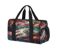 Tigers Galaxy Sport Duffel Borse per Bambini Ragazze Ragazzi Donne Uomini Pernottamento Weekender Borsa da Viaggio Tote Carry Gym Casual Duffel Borse
