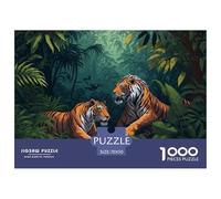 Tigers in The Jungle Puzzle Giochi 1000 Pezzi Regalo Per Amore E Amico Arte Animal Puzzle Adulti Foto 70x50cm/1000pcs