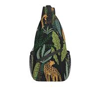 Tigers Leopard In Jungle Sling Zaino Borsa a tracolla sul petto Zaino casual per uomo Donna