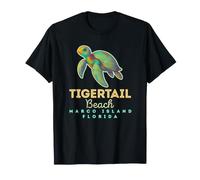 Tigertail Beach Marco Island Shelling Gift Turtle Maglietta
