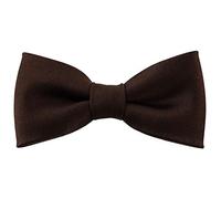 TigerTie - Farfalla per bambini in tinta unita con elastico, circonferenza del collo regolabile da 29 a 40 cm + custodia, marrone scuro., Fliegengröße: ca. 7 cm x 3,5 cm