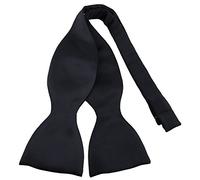 TigerTie Farfallino papillon 100% Seta da annodare - nero + scatola con le istruzioni