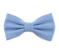 TigerTie Papillon da ragazzo in tinta unita, con circonferenza del collo regolabile da 29 a 50 cm + custodia, Azzurro, Taglia unica