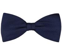 TigerTie papillon di seta - denim blu scuro monocromaticoe struttura punto - Papillon 100% seta