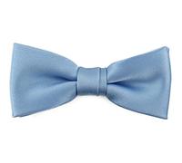TigerTie Papillon per bambini in tinta unita - Taglia da 29 a 50 cm circonferenza collo regolabile + scatola portaoggetti, Azzurro, Fliegengröße: ca. 8 cm x 3,5 cm