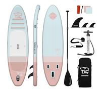 TIGERXBANG Stand up Paddle Board multifunzione gonfiabile con pompa a mano, pagaia regolabile e zaino da viaggio ISUP per adulti