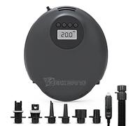 TIGERXBANG Sup pompa elettrica 20 PSI ad alta pressione con schermo LCD digitale portatile, pompa ad aria elettrica per attacco auto gonfiabile -12 V DC, funzione di spegnimento automatico