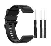 Tiggo 26mm Cinturini per Orologi Garmin TACTIX DELTA,Cintura Ricambio,Cinturino Sostitutivo Orologi per Cinturino Sportivo Cinturino per Garmin Enduro/Garmin Fenix6x GPS/ Fenix6x PRO (Nero)