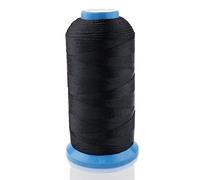 Tight Strong Black Bonded Nylon Sewing Thread for Outdoor, Leather Seats, Bags, Shoes, Canvas, Upholstery and Sewing Machine Hand Stitching (Black)