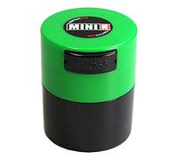 Tightpac America, Inc. Minivac, Contenitore sottovuoto ermetico, Multiuso, per Alimenti, capienza: 10-30 g, plastica, Green cap Black Body, .12-Liter/4-Fluid Ounce