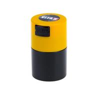 Tightvac vitavac-pocketvac Vacuum Sealed Pill Box & Vitamin Container, 1/56,7 gram/06. litro, Tappo Corpo Nero/Giallo