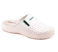 TIGLIO 2023 PELLE BICAST BLU BIANCO SABOT PANTOFOLE CIABATTE UOMO SANITARIE