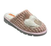 Tiglio Pantofole Donna Invernali, Ciabatte in Pile con Cuori, Punta Chiusa, Suola Antiscivolo, Rosa e Beige Mod: 2507 (Rosa, Numero, Sistema Taglie Calzature EU, Adulto, Donna, Numero, Media, 38)