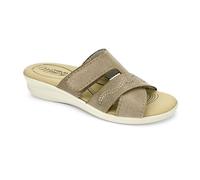 TIGLIO Venezia 2327 BEIGE BLU ROSSO Ciabatta Donna Sottopiede imbottito pelle