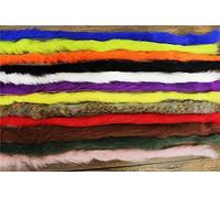 Tigofly 12 colori Strisce Zonker di coniglio a taglio dritto 5MM Larghezza Pelliccia per capelli Streamers Materiali per legare mosche