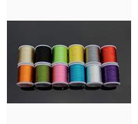 Tigofly 12 fili di filo di seta 150D da 40 m per pesca a mosca (12 colori vivaci)