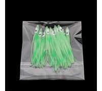 Tigofly 12 pezzi 6 cm in gomma luminosa a forma di calamaro, esche artificiali che si illuminano al buio, morbide, per tonno, pesce vela, pesci vela, esche artificiali (colore 2)