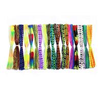 Tigofly 18 pacchetti/confezione da 12 cm in doppio colore in silicone gonne gambe spinner esca calamari filo di gomma Fly Tying materiali