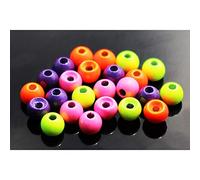 Tigofly 24 perline in tungsteno da 3,6 mm, 4 colori, per pesca a mosca, con testa di ninfa, rosa, arancione, viola, verde fluo (6 pezzi assortiti)