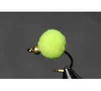 Tigofly 36 pz UV fluorescente Chartreuse Colore Ottone Beadhead Uovo Mosca Mosca Mosca Esche Misura #8