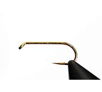 Tigofly - 50 ami da mosca con ardiglione, color bronzo, standard, per mosche secche, misura 6#, 8#,10#, 12#, 14#, 16#, 18#, 8