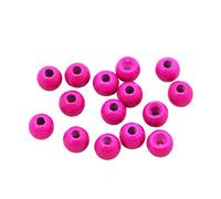 Tigofly 50 pz/lotto 4 misure UV magenta piccole perline di rame per legare le mosche, peso ninfa testa di diga per pesca a mosca (2,5 mm)