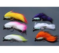 Tigofly 6 pz/lotto 6 colori assortiti Zonker Streamers trota, mosca pesca a mosca esche set dimensioni #2
