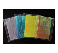 Tigofly 8 colori 8 x 20 cm mosche legatura arcobaleno goffrato Sabiki Rig Making Shrimp Flash Back Wings Scud Ninfa Fly Tying Materiali (4 confezioni 4 colori B)