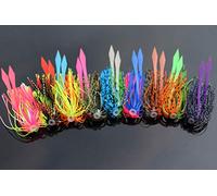 Tigofly 9 pezzi 9 colori colorati gonne in silicone Streamer Spinnerbait Buzzbait calamari esche in gomma esche da pesca accessori (assortiti)