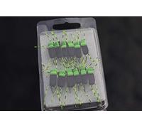 Tigofly Confezione da 12 esche per mosche secche terrestri insetto scarabeo mosca schiuma mosca mosca pesca esche misura 4# (verde)