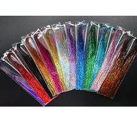Tigofly Flashabou olografico, 13 confezioni da 13 colori, 0,3 mm, luccicanti, luccicanti, per pesca alla trota, materiali per legare mosche