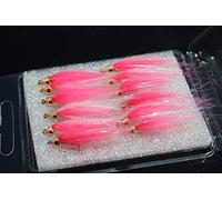Tigofly Set di 12 esche da pesca a mosca, 6 colori brillanti, per salmone, trote, Steelhead, pesciolini, set di esche per pesca a mosca, dimensioni #8 (rosa)