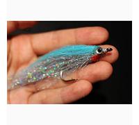 Tigofly Set di esche da pesca con amo ad elevato carbonio, 10 pz, 10 colori, 1/0 4 cm, olografiche, argento, per salmone, trota, spigola, trota arcobaleno, pesciolini