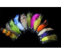 Tigofly Zonker - Esche da pesca a mosca con testa ponderata per salmone trota da 6,3 cm, confezione da 12