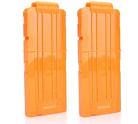 TiGog 2 clip Magazine per Nerf N Strike, 12-Darts Frecce Clip Magazine, ricarica rapida Freccette Clip Magazine per Nerf N-Streik Elite Series fucili giocattolo, arancione