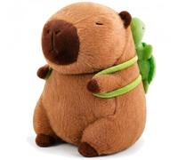 TiGog Capybara - Peluche Capybara con zaino a forma di tartaruga, super morbido e soffice, cuscino in peluche Capybara, idea regalo per ragazzi e ragazze, 20 cm