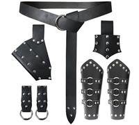 TiGog Costume vichingo per uomo e donna, set di accessori, costume medievale da cavaliere con cintura, spada, bracciale, abbigliamento vichingo, accessori per abbigliamento vintage rinascimentale